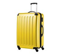 Hauptstadtkoffer Alex - Erweiterbarer Hartschalenkoffer 75 cm (119 L) mit Zahlenschloss - robuster Trolley-Reisekoffer mit 4 Doppelrollen, Gelb