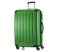 Hauptstadtkoffer Alex - Erweiterbarer Hartschalenkoffer 75 cm (119 L) mit Zahlenschloss - robuster Trolley-Reisekoffer mit 4 Doppelrollen, Grün