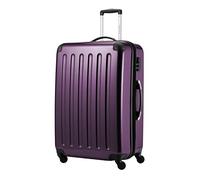 HAUPTSTADTKOFFER - Alex - Hartschalen-Koffer Koffer Trolley Rollkoffer Reisekoffer Erweiterbar, 4 Rollen, 75 cm, 119 Liter, Aubergine