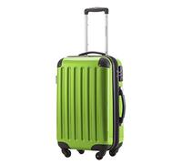 HAUPTSTADTKOFFER - Alex - Handgepäck Hartschalen-Koffer Trolley Rollkoffer Reisekoffer Erweiterbar, 4 Rollen, TSA, 55 cm, 42 Liter, Apfelgrün