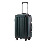 HAUPTSTADTKOFFER Alex - Handgepäck, 55 x 35 x 20 cm, TSA, 4 Rollen, 42 Liter, Reisekoffer, Hartschalenkoffer, Rollkoffer, Bordgepäck Koffer, erweiterbar, Waldgrün