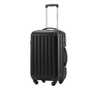 Hauptstadtkoffer Alex - Handgepäck Koffer 55x38x23 cm, 42 L, TSA Schloss, erweiterbarer Hartschalen Trolley aus PC/ABS, 3,2 kg, 4 Doppelrollen, Schwarz