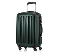Hauptstadtkoffer Alex - Handgepäck Koffer 55x38x23 cm, 42 L, TSA Schloss, erweiterbarer Hartschalen Trolley aus PC ABS, 3,2 kg, 4 Doppelrollen, Dunkelgrün