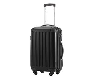 Hauptstadtkoffer Alex - Handgepäck Koffer 55x38x23 cm, 42 L, TSA Schloss, erweiterbarer Hartschalen Trolley aus PC/ABS, 3,2 kg, 4 Doppelrollen, Schwarz