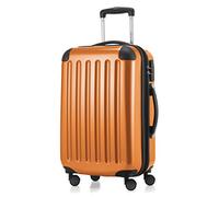 Hauptstadtkoffer Alex - Handgepäck Koffer 55x38x23 cm, 42 L, Zahlenschloss, erweiterbarer Hartschalen Trolley aus PC ABS, 3,2 kg, 4 Doppelrollen, Orange