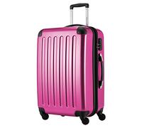 HAUPTSTADTKOFFER Alex - Mittelgroßer Hartschalenkoffer, 4 Rollen, Koffer, Trolley, Rollkoffer, Reisekoffer, Volumenerweiterung, 65 cm, 74 Liter, Magenta