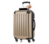 HAUPTSTADTKOFFER Handgepäck mit Laptopfach Hartschalen Trolley Roll-Reisekoffer 4 Doppel-Rollen, 55 cm, 42 L