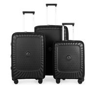 Hauptstadtkoffer Kotti - 3er Kofferset - Handgepäckskoffer 55 cm, mittelgroßer Koffer 65 cm + großer Reisekoffer 75 cm, Hartschale PP (Recycelt), TSA, Schwarz