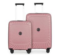 Hauptstadtkoffer Kotti - Kofferset 2 teilig - Handgepäck-Trolley + mittelgroßer Koffer Dehnfalte Aufgabegepäck 65 cm leichte Trolleys, recyceltes PP, TSA, Rose