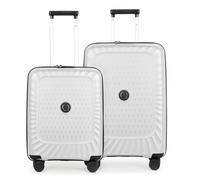 Hauptstadtkoffer Kotti - Kofferset 2 teilig - Handgepäck-Trolley + mittelgroßer Koffer Dehnfalte Aufgabegepäck 65 cm leichte Trolleys, recyceltes PP, TSA, Off White