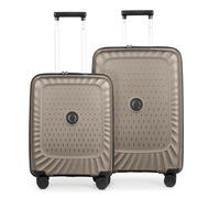 Hauptstadtkoffer Kotti - Kofferset 2 teilig - Handgepäck-Trolley + mittelgroßer Koffer Dehnfalte Aufgabegepäck 65 cm leichte Trolleys, recyceltes PP, TSA, Champagner