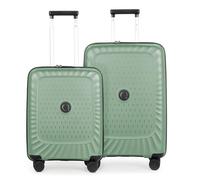 Hauptstadtkoffer Kotti - Kofferset 2 teilig - Handgepäck-Trolley + mittelgroßer Koffer Dehnfalte Aufgabegepäck 65 cm leichte Trolleys, recyceltes PP, TSA, Mint