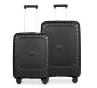 Hauptstadtkoffer Kotti - Kofferset 2 teilig - Handgepäck-Trolley + mittelgroßer Koffer Dehnfalte Aufgabegepäck 65 cm leichte Trolleys, recyceltes PP, TSA, Schwarz