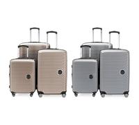 Hauptstadtkoffer Mitte - 3er Kofferset - Handgepäckskoffer 55 cm & Mitte - Koffer-Set Koffer Trolley, TSA (S,M & L), Silbermatt