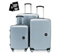 Hauptstadtkoffer Mitte - 3er Kofferset - Handgepäckskoffer 55 cm, mittelgroßer Koffer 68 cm + großer Reisekoffer 77 cm, Hartschale ABS, TSA, Pool Blue