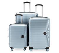 Hauptstadtkoffer Mitte - 3er Kofferset - Handgepäckskoffer 55 cm, mittelgroßer Koffer 68 cm + großer Reisekoffer 77 cm, Hartschale ABS, TSA, Pool Blue