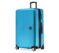Hauptstadtkoffer Mitte - Großer Hartschalenkoffer, TSA, 4 Rollen, Check-In Gepäck mit 8 cm Volumenerweiterung, 77cm, 130 Liter, Cyanblau