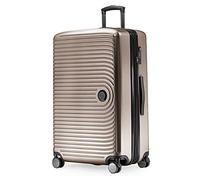 Hauptstadtkoffer Mitte Großer Koffer (77 cm) 112-130 L, Champagner | ABS-Hartschale · TSA-Zahlenschloss · XL Erweiterung · 4 Rollen · Austauschbare Ersatzteile · Fernreisen · 2-3 Wochen