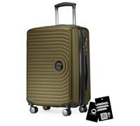 Hauptstadtkoffer Mitte Handgepäck 55x40x23 cm 55 Lmit Anhänger, Avocado | ABS-Hartschale · TSA · XL Erweiterung · 4 Rollen · Austauschbare Ersatzteile · Kurzurlaub · Digitaler Kofferanhänger