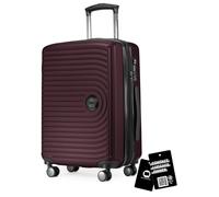 Hauptstadtkoffer Mitte Handgepäck 55x40x23 cm 55 Lmit Anhänger, Burgund | ABS-Hartschale · TSA · XL Erweiterung · 4 Rollen · Austauschbare Ersatzteile · Kurzurlaub · Digitaler Kofferanhänger