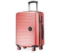 Hauptstadtkoffer Mitte - Handgepäck Trolley + Digitaler Gepäckanhänger, TSA, 4 Rollen, Reisekoffer, Hartschalenkoffer, Rollkoffer, Handgepäckkoffer, Bordgepäck Koffer, Korall