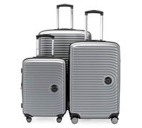Hauptstadtkoffer Mitte Kofferset (55/68/77 cm) 273 L, Silber | ABS-Hartschale · TSA-Zahlenschloss · XL Erweiterung · 4 Rollen · Austauschbare Ersatzteile · S,M & L · Für Familien