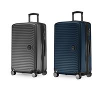 Hauptstadtkoffer Mitte - Mittelgroßer Hartschalenkoffer & - Mitte - Mittelgroßer Hartschalenkoffer, Check-In Gepäck mit 8 cm Volumenerweiterung, TSA, 4 gummierte Doppelrollen, 68 cm, 88 L, Dunkelblau