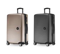 Hauptstadtkoffer Mitte - Mittelgroßer Hartschalenkoffer & Mitte - Mittelgroßer Hartschalenkoffer, TSA, 4 Rollen, Check-In Gepäck mit 8 cm Volumenerweiterung, 68 cm, 88 L, Graphite