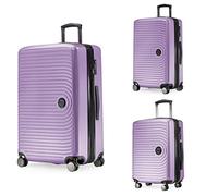 Hauptstadtkoffer Mitte - Set of 3 Suitcases - Hand Luggage Suitcase 55 cm, Medium Suitcase 68 cm + Large Travel Suitcase 77 cm, Hard Shell ABS, TSA - Flieder
