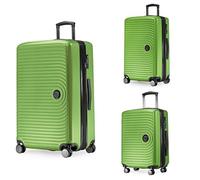 Hauptstadtkoffer Mitte - Set of 3 Suitcases - Hand Luggage Suitcase 55 cm, Medium Suitcase 68 cm + Large Travel Suitcase 77 cm, Hard Shell ABS, TSA - Apfelgrün
