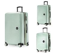 Hauptstadtkoffer Mitte - Set of 3 Suitcases - Hand Luggage Suitcase 55 cm, Medium Suitcase 68 cm + Large Travel Suitcase 77 cm, Hard Shell ABS, TSA - Mint