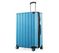 Hauptstadtkoffer Q-Damm - Großer Hartschalenkoffer, TSA, Reisekoffer, 4 Rollen, Check-In Gepäck mit 6 cm Volumenerweiterung, 78cm, 133 Liter, Cyanblau
