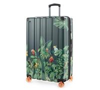Hauptstadtkoffer Q-Damm - großer Rollkoffer mit Erweiterung 4 Rollen, 78 cm 133 L, Check-In Gepäck Koffer Trolley Hartschale Polycarbonat/ABS, TSA, Design Papagei