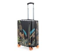 Hauptstadtkoffer Q-Damm - Handgepäck 54x37x21, TSA, 4 Rollen, Reisekoffer, Hartschalenkoffer, Rollkoffer, Handgepäckkoffer, Bordgepäck Koffer, Design Leopard