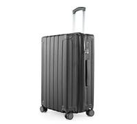 Hauptstadtkoffer Q-Damm - Mittelgroßer Hartschalenkoffer, TSA, 4 Rollen, Check-In Gepäck mit 6 cm Volumenerweiterung, 68cm, 89 L, Schwarz