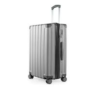 Hauptstadtkoffer Q-Damm - Mittelgroßer Hartschalenkoffer, TSA, 4 Rollen, Check-In Gepäck mit 6 cm Volumenerweiterung, 68cm, 89 L, Silber