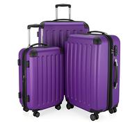 Hauptstadtkoffer Spree - 3er Kofferset, TSA, Trolley-Set, Rollkoffer, Reisekoffer, (S, M & L), Aubergine