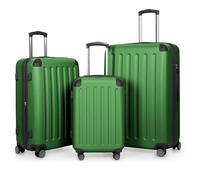 Hauptstadtkoffer Spree - 3er Kofferset, TSA, Trolley-Set, Rollkoffer, Reisekoffer, (S, M & L), Grün