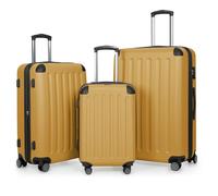HAUPTSTADTKOFFER Spree - 3er Kofferset, TSA, Trolley-Set, Rollkoffer, Reisekoffer, (S, M & L), Herbstgold