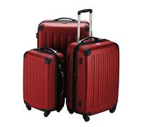 Hauptstadtkoffer Spree - 3er Kofferset, TSA, Trolley-Set, Rollkoffer, Reisekoffer, (S, M & L), Rot