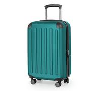 Hauptstadtkoffer Spree - Handgepäck, 55 x 35 x 20 cm für alle Airlines + Digitaler Kofferanhänger, Reisekoffer, Hartschalenkoffer, Rollkoffer, Bordgepäck Koffer, Aquagrün