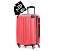 Hauptstadtkoffer Spree - Handgepäck, 55 x 36 x 21 cm + Digitaler Kofferanhänger, TSA, 4 Rollen, 42 Liter, Reisekoffer, Hartschalenkoffer, Rollkoffer, Bordgepäck Koffer, erweiterbar, Coral