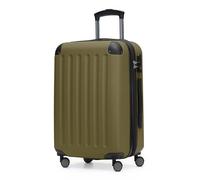 HAUPTSTADTKOFFER Spree - Handgepäck, 55 x 36 x 21 cm, TSA, 4 Rollen, 42 Liter, Reisekoffer, Hartschalenkoffer, Rollkoffer, Bordgepäck Koffer, erweiterbar, Avocado