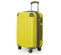 HAUPTSTADTKOFFER Spree - Handgepäck, 55 x 36 x 21 cm, TSA, 4 Rollen, 42 Liter, Reisekoffer, Hartschalenkoffer, Rollkoffer, Bordgepäck Koffer, erweiterbar, Lemon