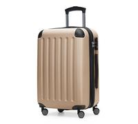 Hauptstadtkoffer Spree - Handgepäck, 55 x 36 x 21 cm, TSA, 4 Rollen, 42 Liter, Reisekoffer, Hartschalenkoffer, Rollkoffer, Bordgepäck Koffer, erweiterbar, Champagner
