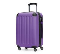 Hauptstadtkoffer - Spree - Handgepäck Hartschalen-Koffer Trolley Rollkoffer Reisekoffer, 4 Doppel-Rollen, 55 cm, 42 L, Aubergine