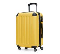 Hauptstadtkoffer - Spree - Handgepäck Hartschalen-Koffer Trolley Rollkoffer Reisekoffer Erweiterbar, TSA, 4 Rollen, 55 cm, 42 Liter, Gelb