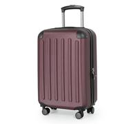 Hauptstadtkoffer Spree - Handgepäck Trolley 55x35x20 cm leichtes Bordgepäck, Kleiner Koffer Flugzeug Hartschale ABS, 4 Doppel-Rollen, Handgepäckmaße passend für alle Airlines, Burgund