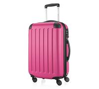 Hauptstadtkoffer Spree - Handgepäck Trolley + digitaler Koffer-Tag mit QR-Code, Koffer mit Erweiterung, Bordkoffer mit 4 Rollen, TSA, 55 cm, 42 L, Gelb