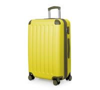 HAUPTSTADTKOFFER Spree - Mittelgroßer Hartschalenkoffer, TSA, 4 Rollen, Koffer, Trolley, Rollkoffer, Reisekoffer, Volumenerweiterung, 65 cm, 74 Liter, Lemon